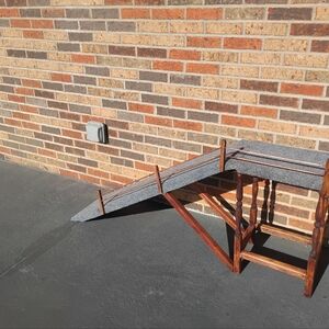 custom Wooden Pet Ramp with Gray Carpet